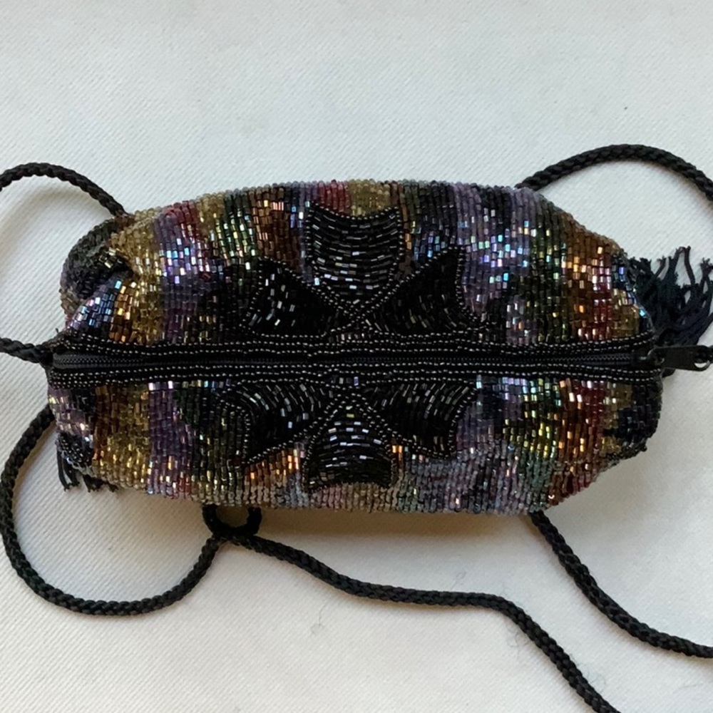 Vintage Beaded multi/color mini Purse - Picture 14 of 15